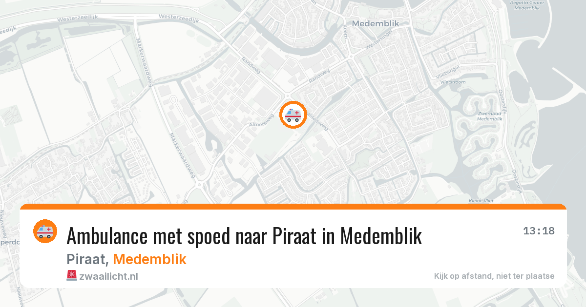 Ambulance met spoed naar Piraat in Medemblik — 25 jan 2026