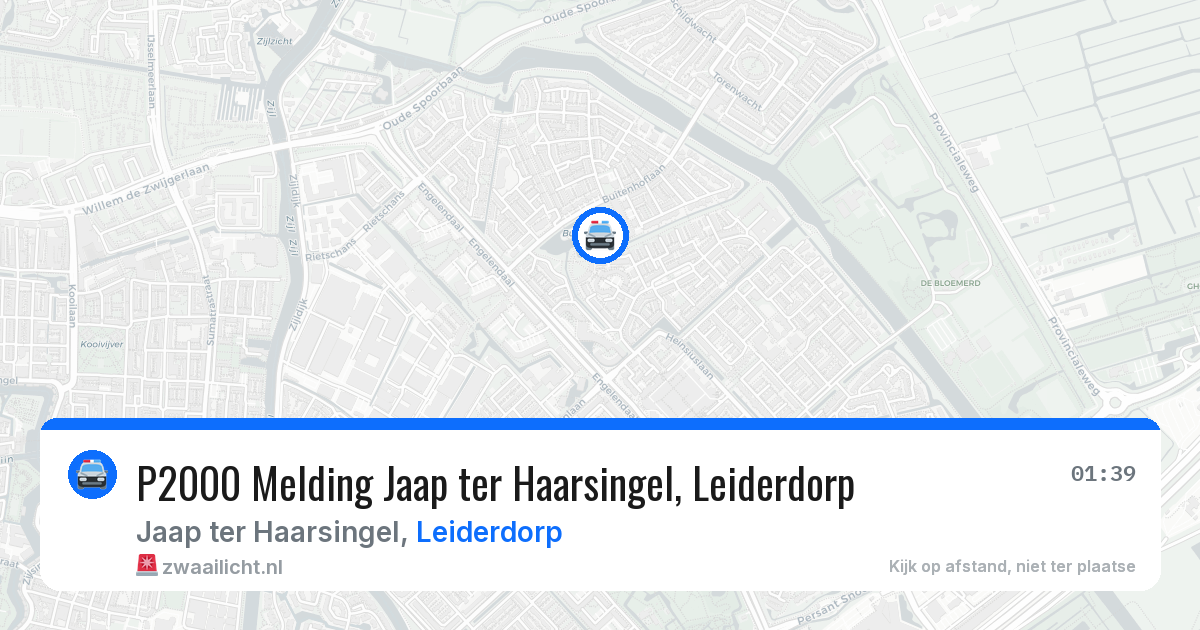 P2000 Melding Jaap ter Haarsingel, Leiderdorp — 12 mei 2026