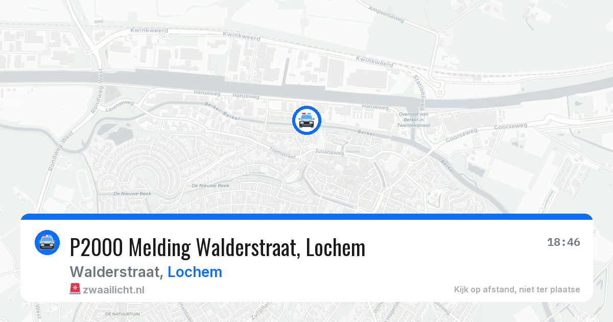 P2000 Melding Walderstraat, Lochem — 18 jun 2026