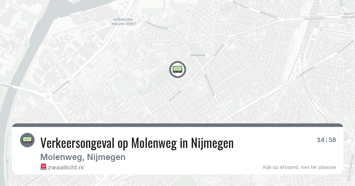 Verkeersongeval op Molenweg in Nijmegen — 17 jun 2026