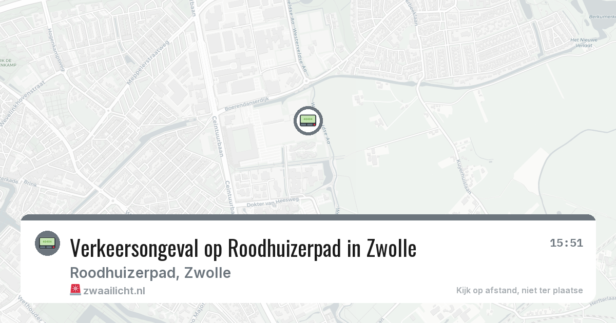 Verkeersongeval op Roodhuizerpad in Zwolle — 30 mrt 2026