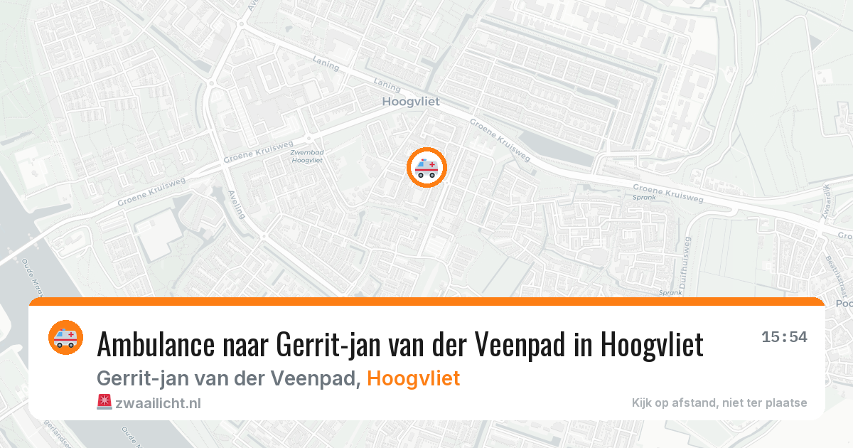 Ambulance naar Gerrit-jan van der Veenpad in Hoogvliet — 12 jun 2026
