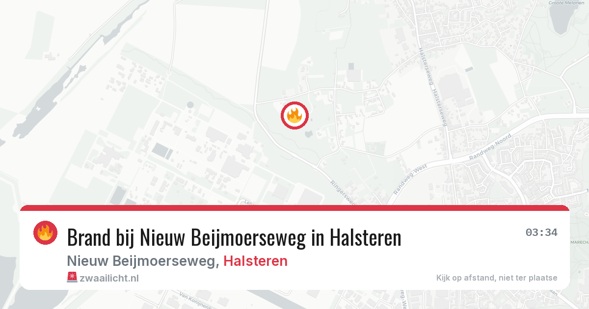 Brand bij Nieuw Beijmoerseweg in Halsteren — 15 mrt 2026