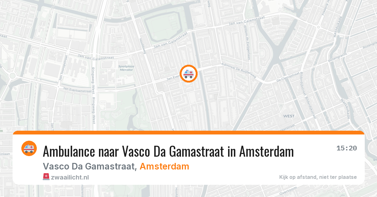 Ambulance naar Vasco Da Gamastraat in Amsterdam — 23 mei 2026