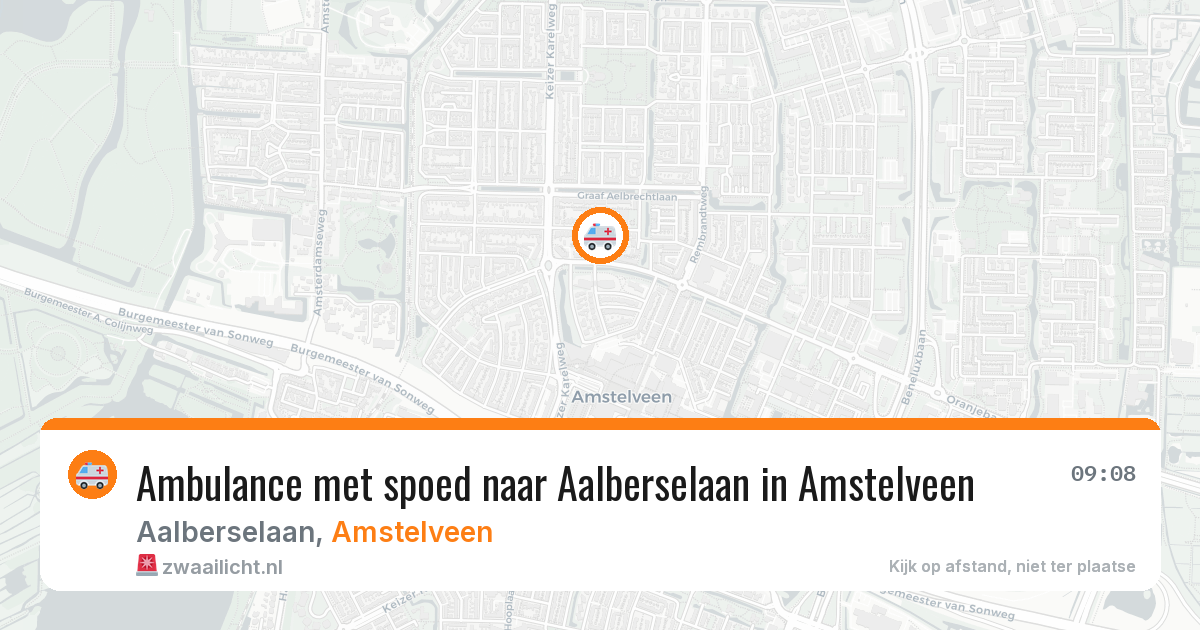 Ambulance met spoed naar Aalberselaan in Amstelveen — 18 jul 2026