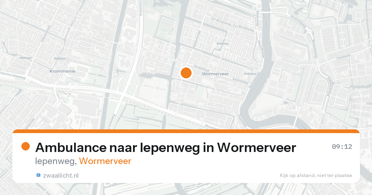 Ambulance naar Iepenweg in Wormerveer — 8 jun 2026