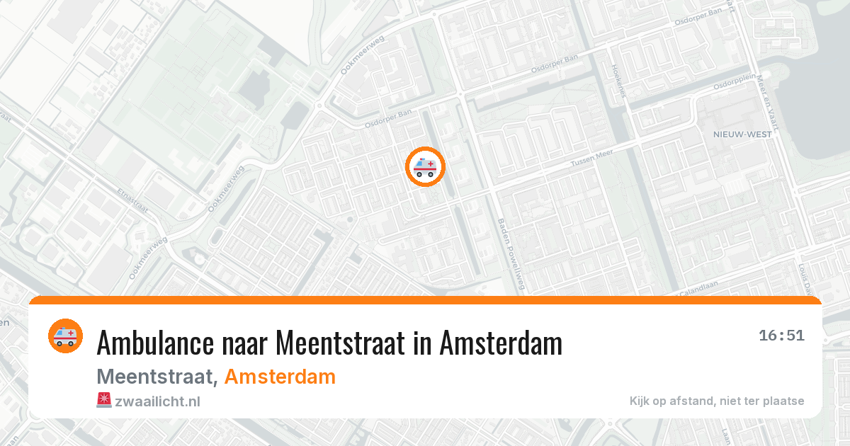 Ambulance naar Meentstraat in Amsterdam — 24 jun 2026