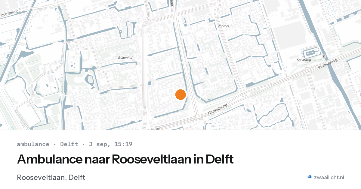 Ambulance naar Rooseveltlaan in Delft — 3 sep 2026