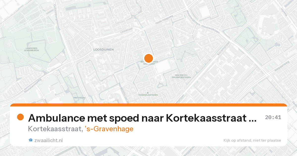 Ambulance met spoed naar Kortekaasstraat in 's-Gravenhage — 4 mei 2026