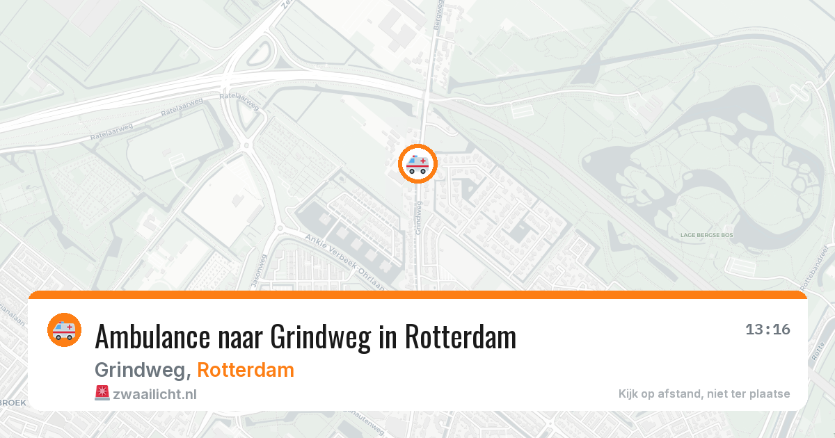 Ambulance naar Grindweg in Rotterdam — 10 apr 2026