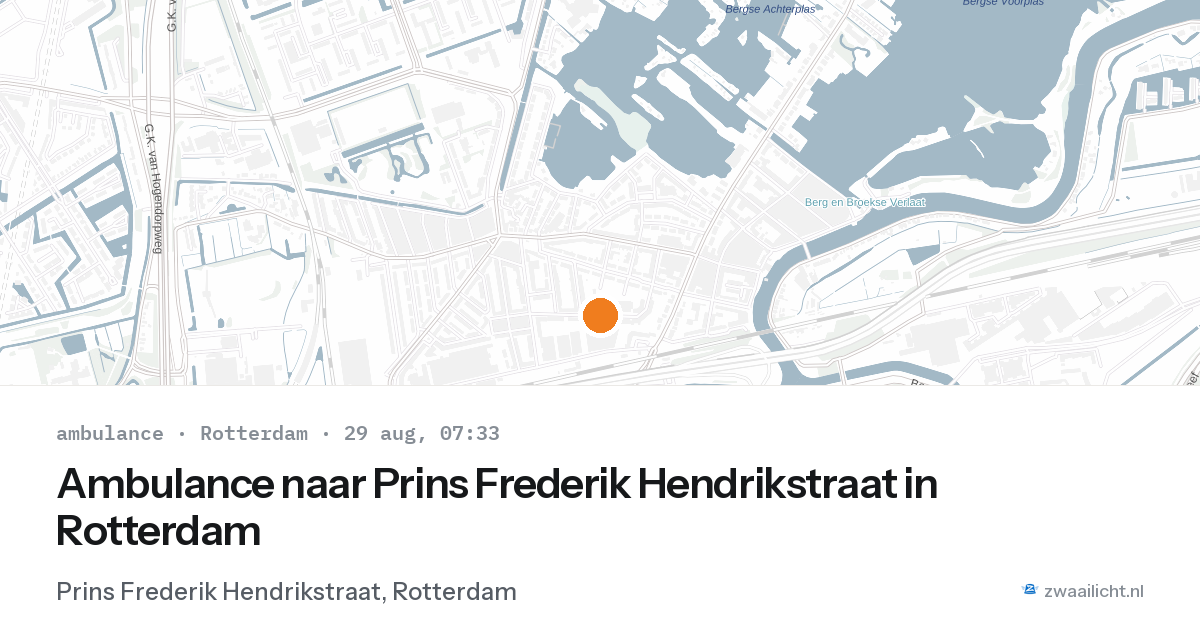 Ambulance naar Prins Frederik Hendrikstraat in Rotterdam — 29 aug 2026