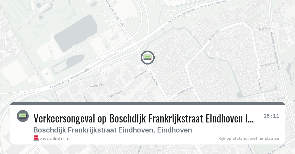 Verkeersongeval op Boschdijk Frankrijkstraat Eindhoven in Eindhoven — 4 mrt 2026