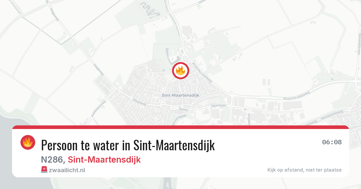 Persoon te water in Sint-Maartensdijk — 14 mei 2026