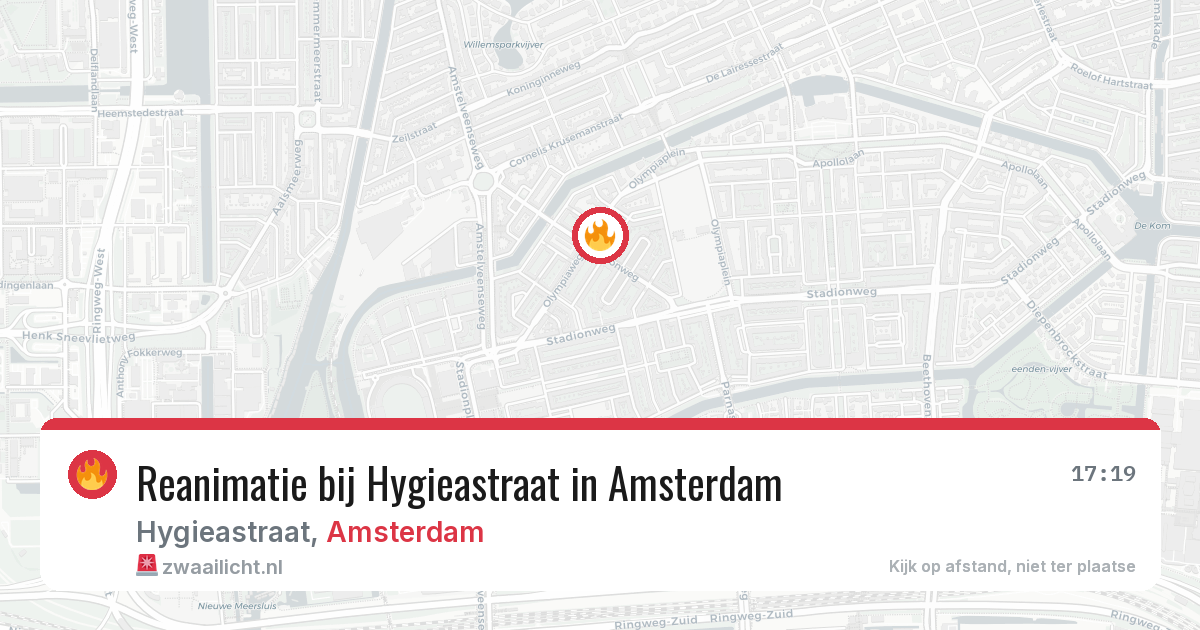 Reanimatie bij Hygieastraat in Amsterdam — 30 mrt 2026