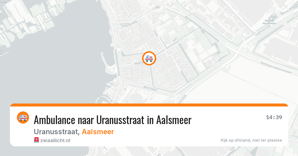 Ambulance naar Uranusstraat in Aalsmeer — 31 jul 2026