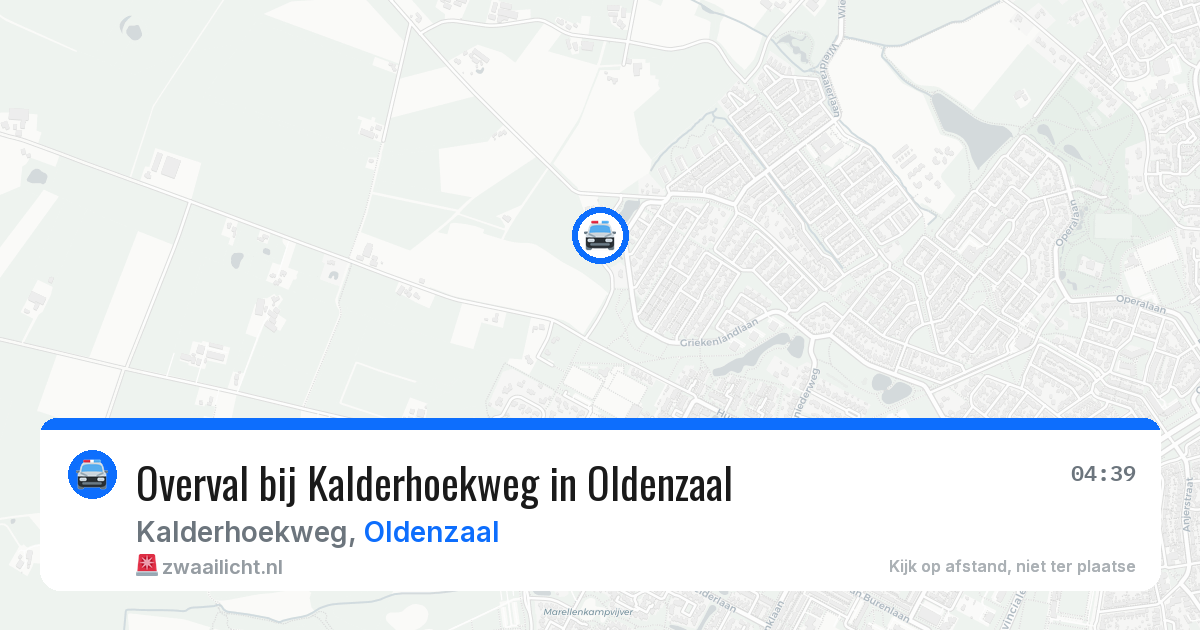 Overval bij Kalderhoekweg in Oldenzaal — 6 jun 2026