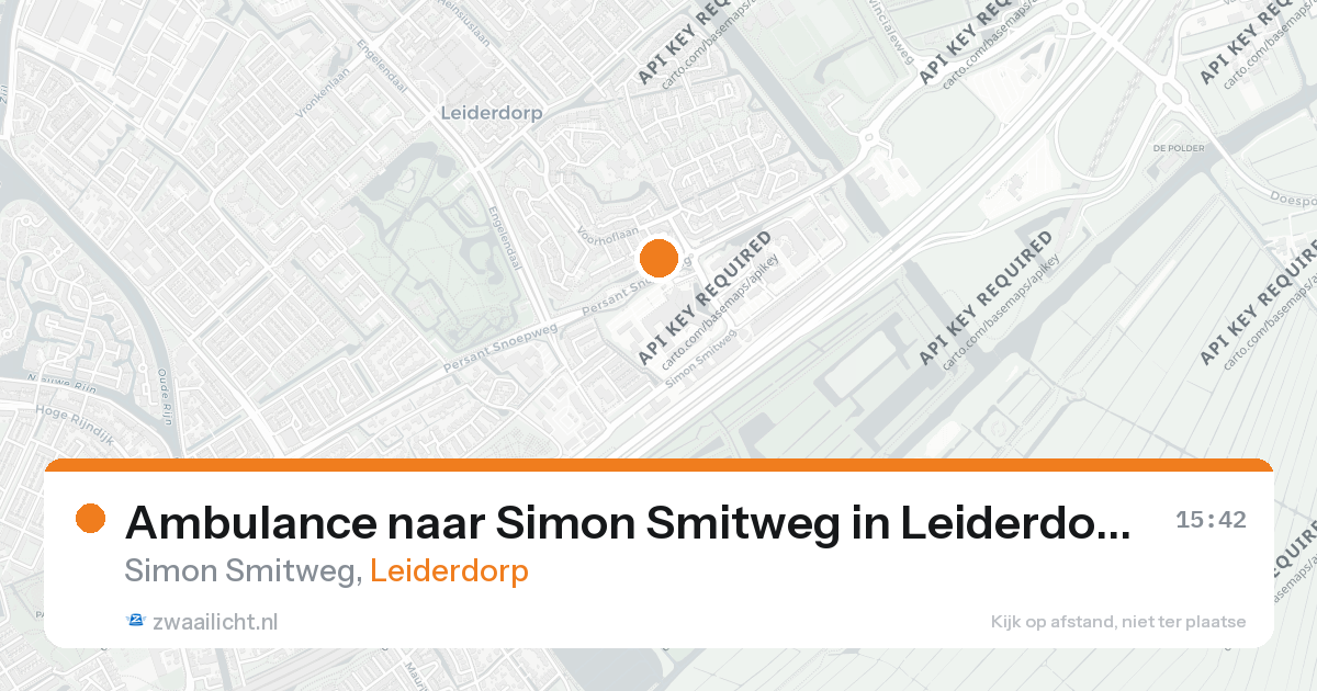 Ambulance naar Simon Smitweg in Leiderdorp — 26 aug 2026
