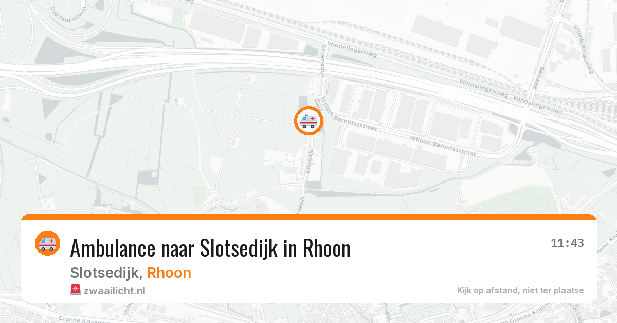 Ambulance naar Slotsedijk in Rhoon — 24 jul 2026