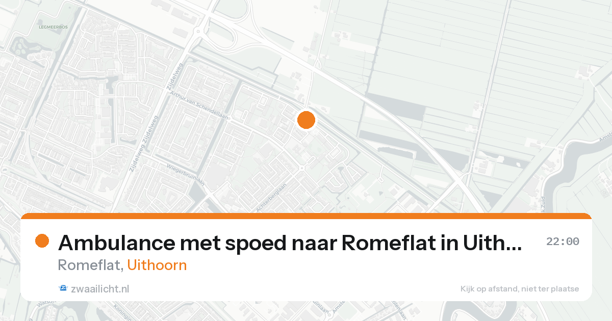 Ambulance met spoed naar Romeflat in Uithoorn — 23 aug 2026