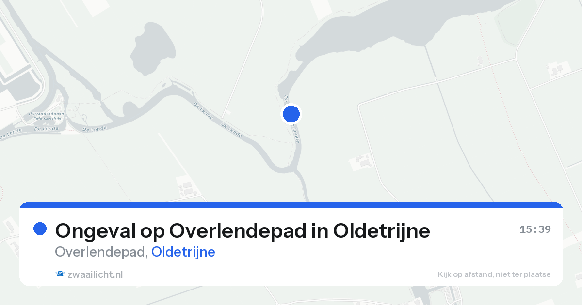 Ongeval op Overlendepad in Oldetrijne — 21 aug 2026