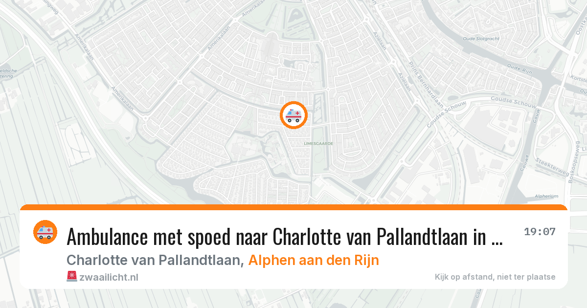 Ambulance met spoed naar Charlotte van Pallandtlaan in Alphen aan den Rijn — 18 jul 2026