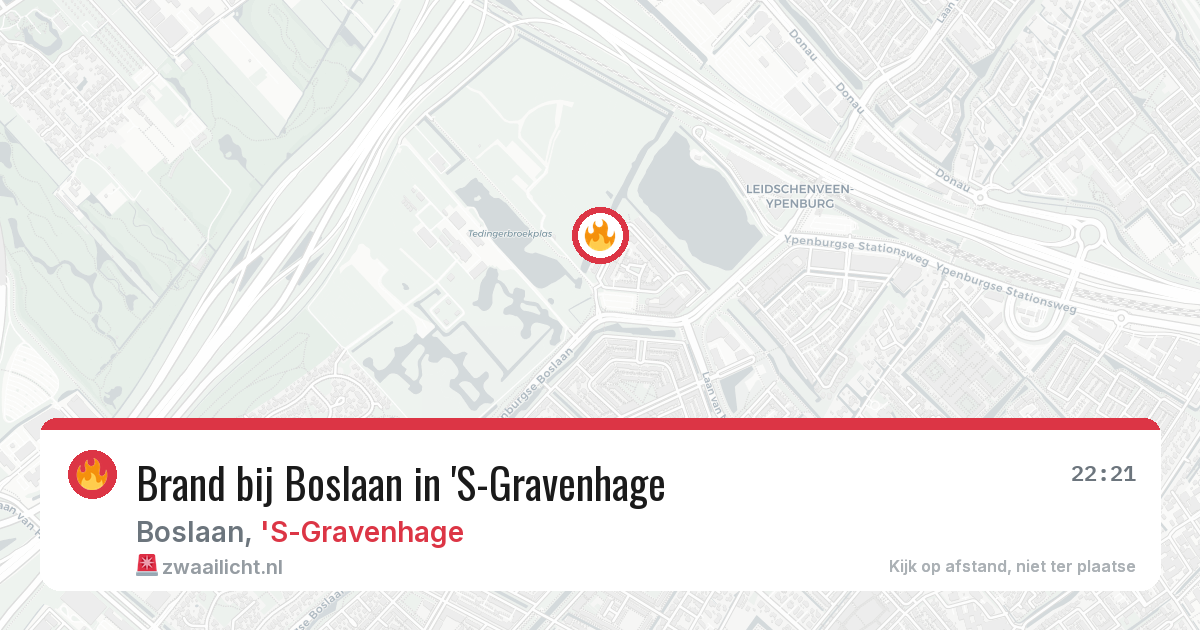 Brand bij Boslaan in 'S-Gravenhage — 21 mei 2026