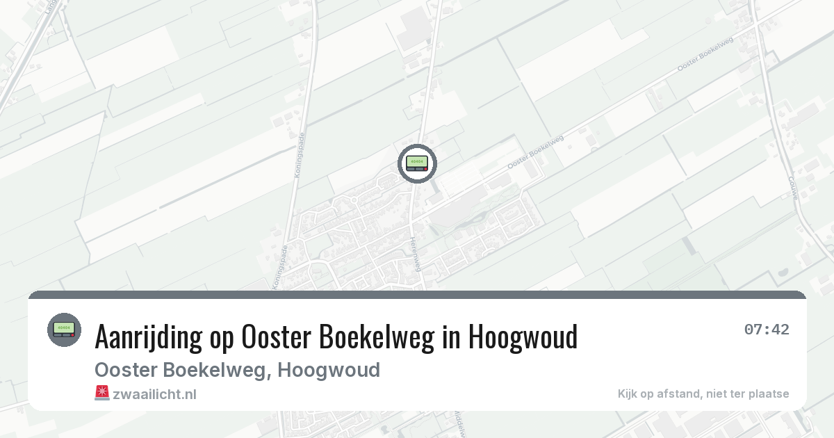 Aanrijding op Ooster Boekelweg in Hoogwoud — 29 jan 2026