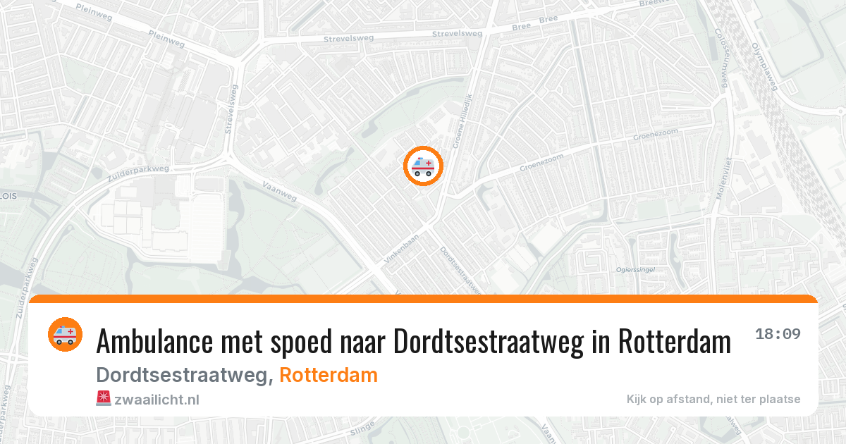 Ambulance met spoed naar Dordtsestraatweg in Rotterdam — 19 jun 2026