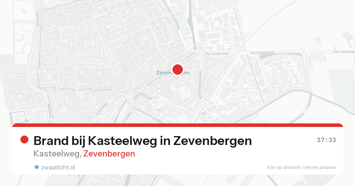 Brand bij Kasteelweg in Zevenbergen — 24 aug 2026
