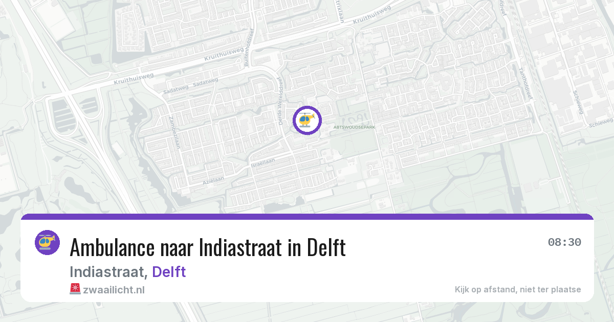 Ambulance naar Indiastraat in Delft — 12 mrt 2026