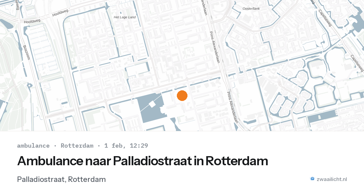 Ambulance naar Palladiostraat in Rotterdam — 1 feb 2026