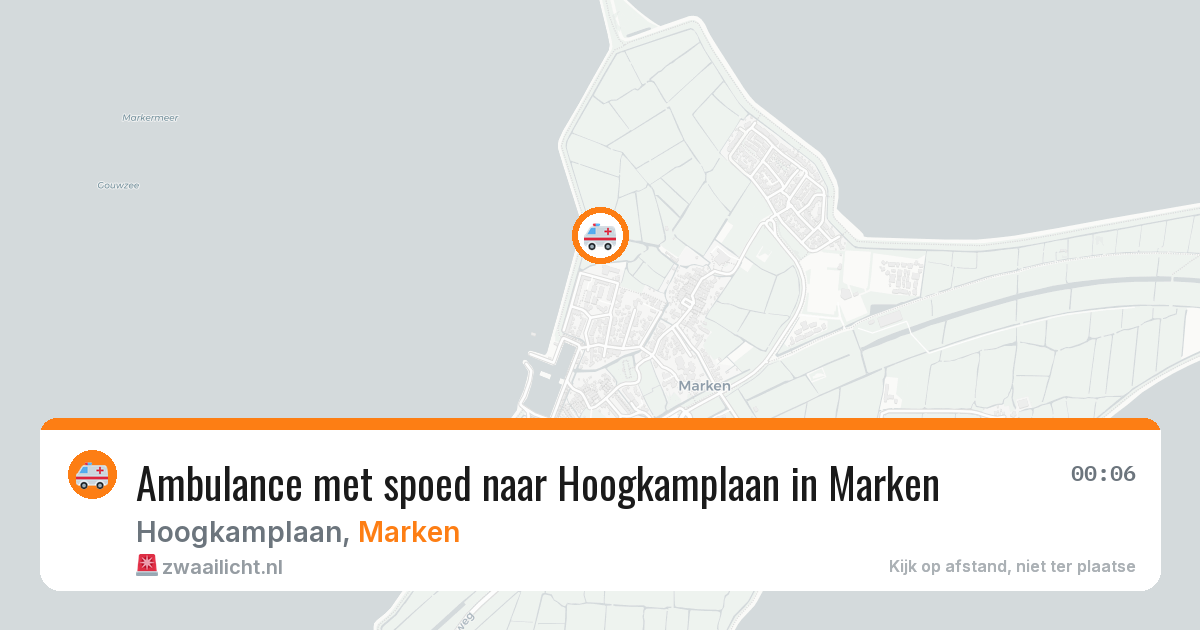 Ambulance met spoed naar Hoogkamplaan in Marken — 6 apr 2026