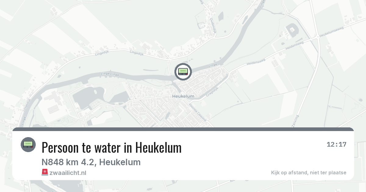 Persoon te water in Heukelum — 7 mrt 2026