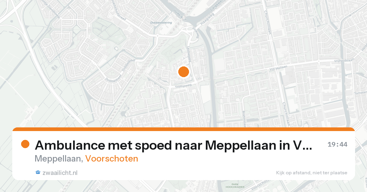 Ambulance met spoed naar Meppellaan in Voorschoten — 21 aug 2026