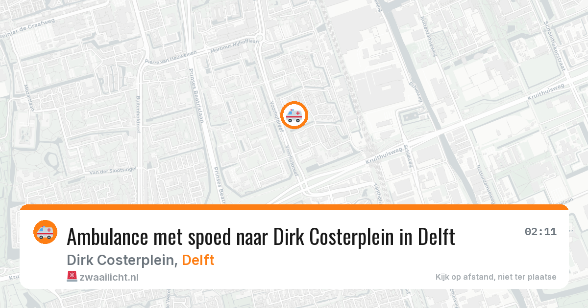 Ambulance met spoed naar Dirk Costerplein in Delft — 30 jan 2026