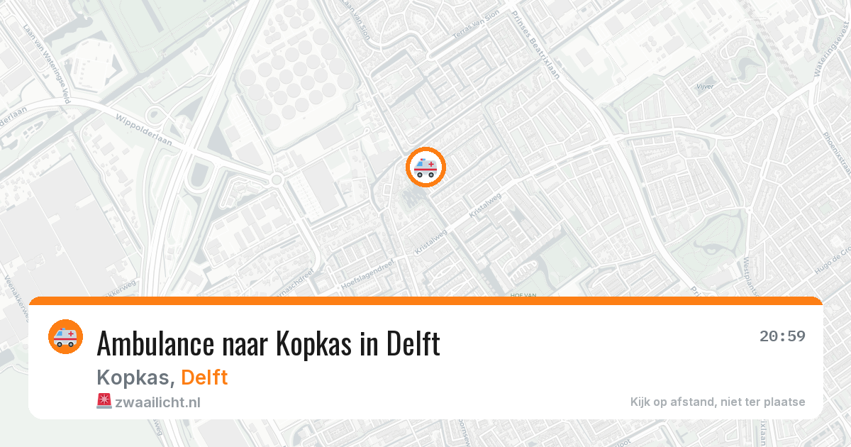 Ambulance naar Kopkas in Delft — 12 feb 2026