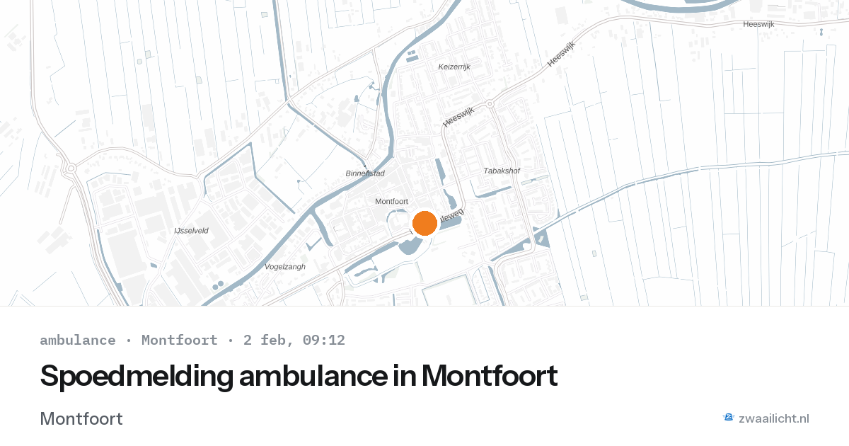 Spoedmelding ambulance in Montfoort — 2 feb 2026