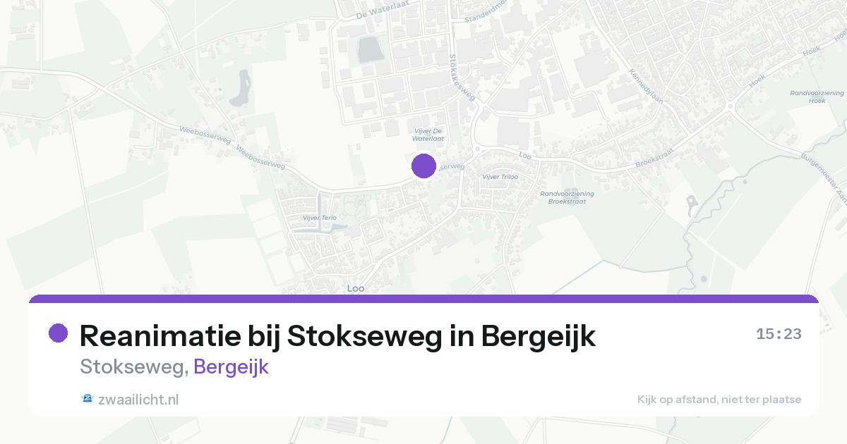 Reanimatie bij Stokseweg in Bergeijk — 23 aug 2026