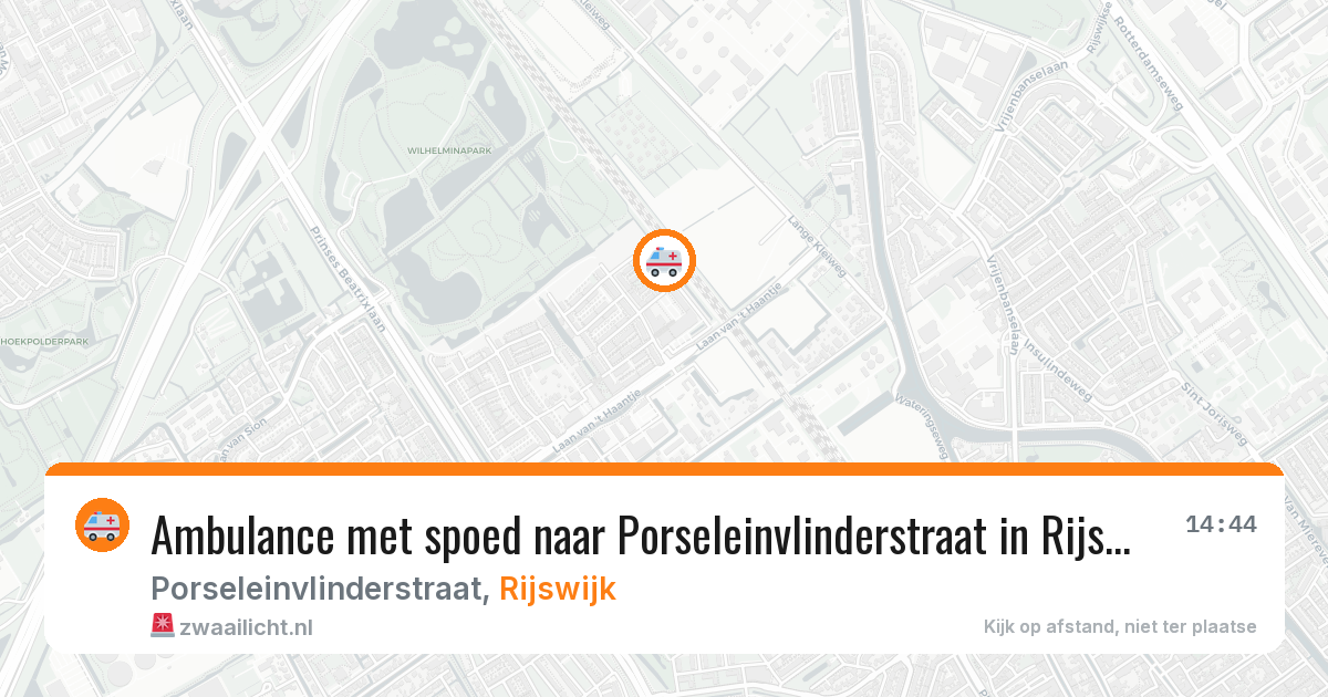 Ambulance met spoed naar Porseleinvlinderstraat in Rijswijk — 28 jan 2026