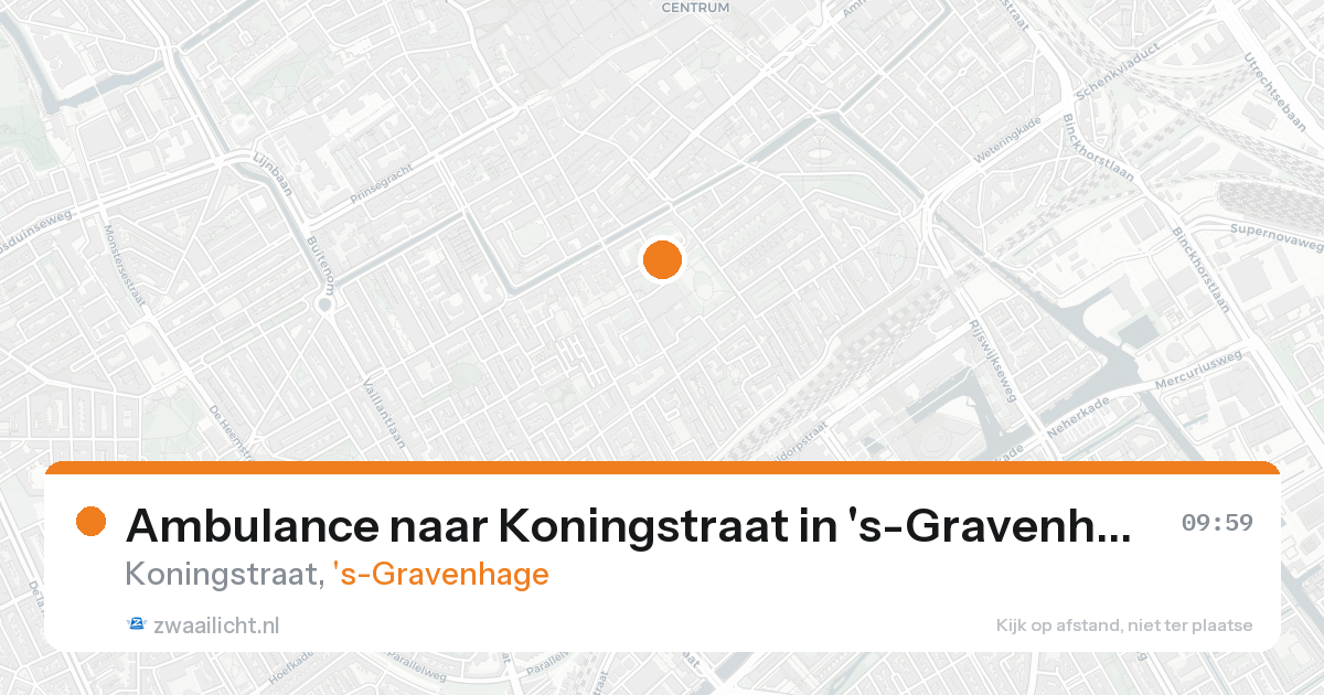 Ambulance naar Koningstraat in 's-Gravenhage — 20 aug 2026