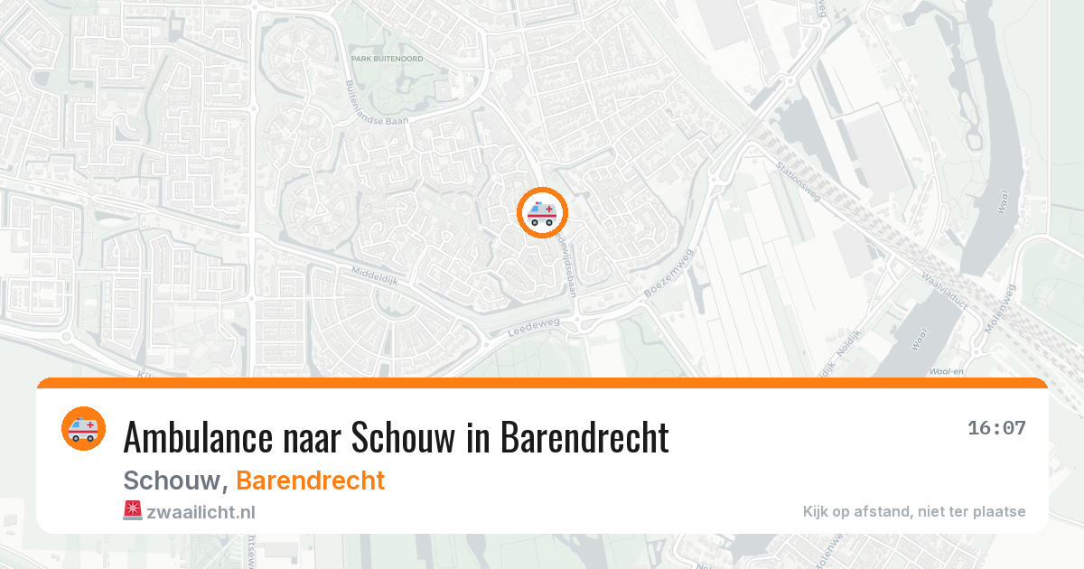 Ambulance naar Schouw in Barendrecht — 21 jun 2026