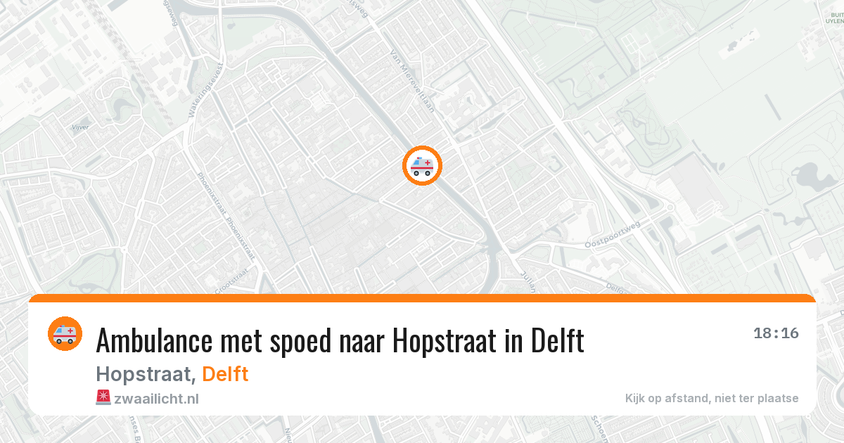Ambulance met spoed naar Hopstraat in Delft — 11 feb 2026