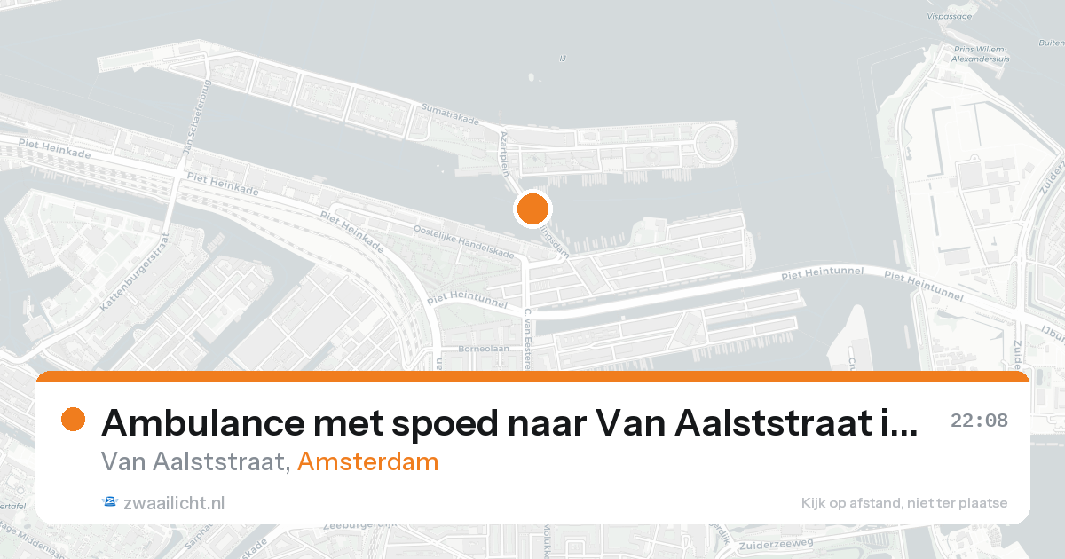 Ambulance met spoed naar Van Aalststraat in Amsterdam — 23 aug 2026