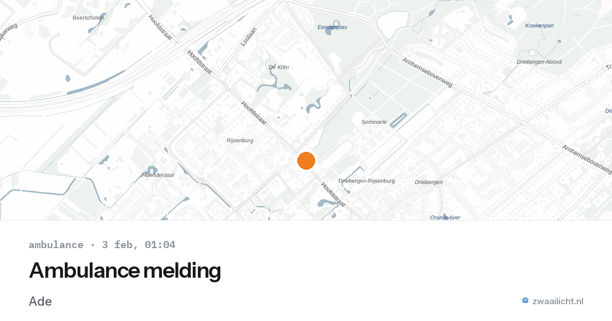 Ambulance melding — 3 feb 2026