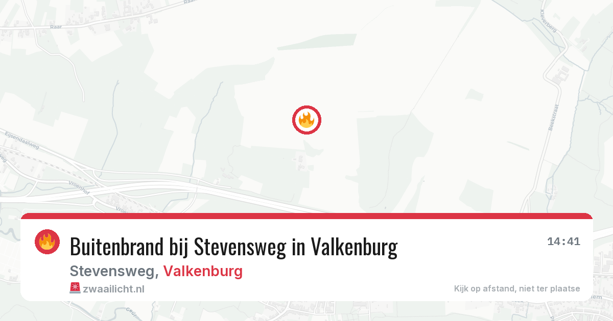 Buitenbrand bij Stevensweg in Valkenburg — 4 jul 2026