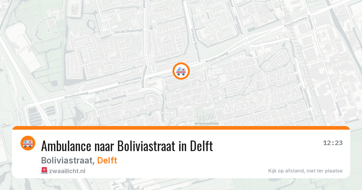 Ambulance naar Boliviastraat in Delft — 6 mei 2026