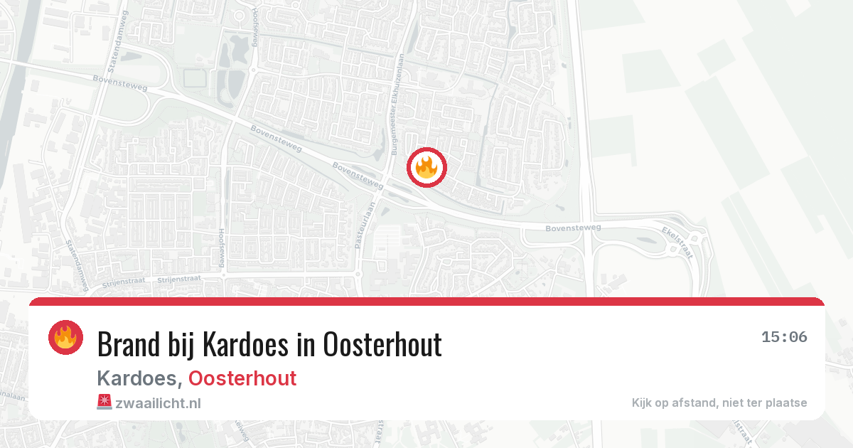 Brand bij Kardoes in Oosterhout — 31 jul 2026