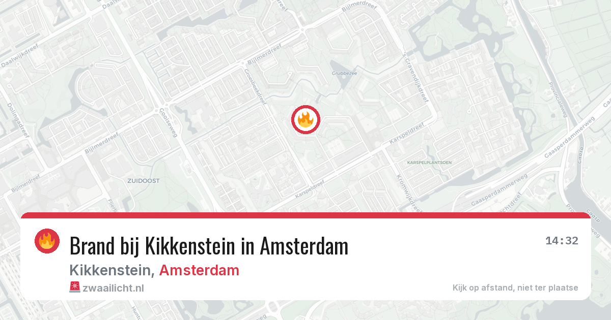 Brand bij Kikkenstein in Amsterdam — 11 aug 2026