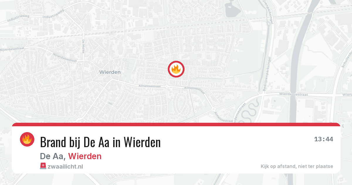 Brand bij De Aa in Wierden — 22 mei 2026