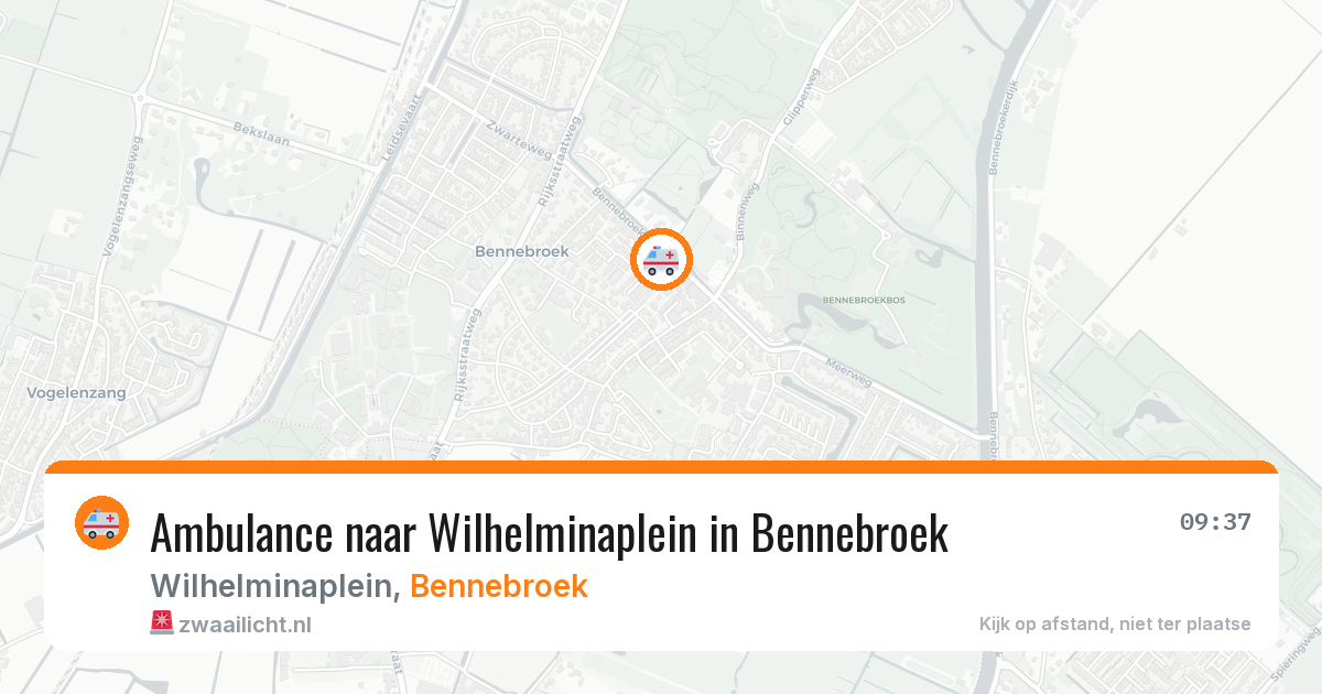 Ambulance naar Wilhelminaplein in Bennebroek — 4 jul 2026